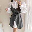 Set: Plain Shirt + Asymmetrical Dress