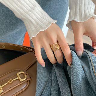 Heart-charm Chain Ring