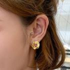 Matte Twisted Alloy Triangle Earring
