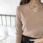 Cut Out Knit Top