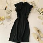 Sleeveless Ruffle-detail Traditional Chinese Dress
