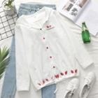 Hood Button Jacket White - One Size