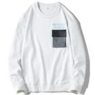 Contrast Pocket Print Sweatshirt