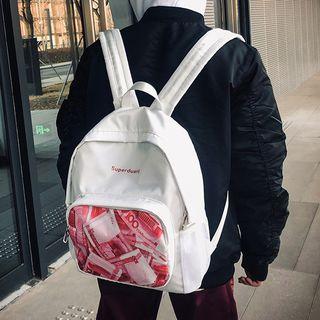Nylon Banknote Print Backpack
