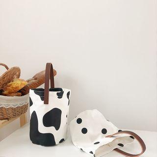 Dotted / Cow Print Bucket Bag