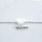 925 Sterling Silver Bird Pendant Necklace Necklace - Birds - Branch - One Size