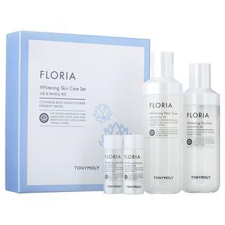 Tony Moly - Floria Whitening Set : Petal Toner 180ml + 20ml + Emulsion 160ml + 20ml