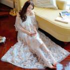 Off-shoulder Butterfly Maxi Dress