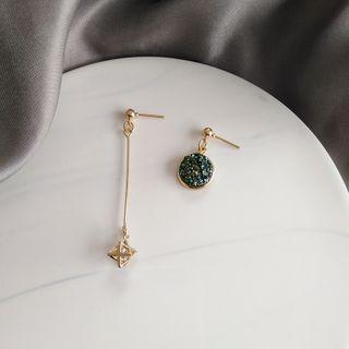 Asymmetrical Resin Drop Earring