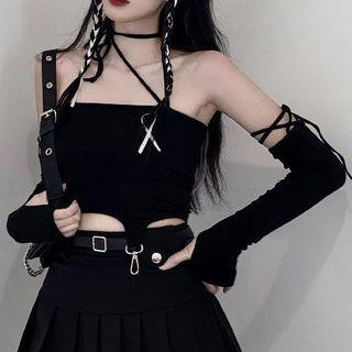 Cropped Buckled Camisole Top