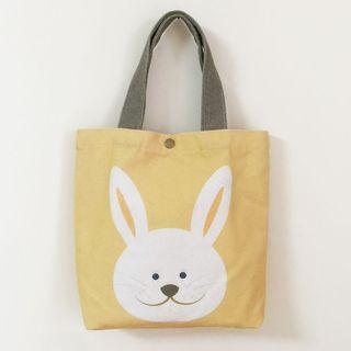 Rabbit Print Canvas Lunch Bag