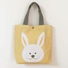Rabbit Print Canvas Lunch Bag