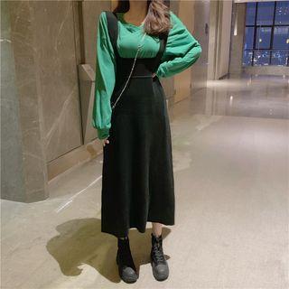 Plain Long-sleeve Top / Jumper Skirt