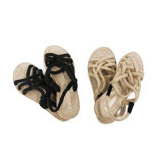 Strappy Rattan Sandals