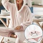 Loungewear Set: Fleece Hoodie + Pants A5019 - L