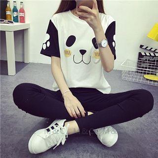 Short Sleeve Dog Print Tee