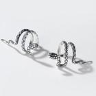 925 Sterling Silver Snake Cuff Earring 1 Pair - S925 Silver - Silver - One Size