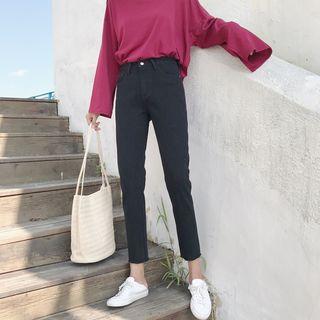 Ankle-length Straight Leg Jeans