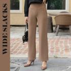 Wide Band-waist Wide-leg Dress Pants