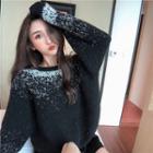 Melange Sweater / Wide Leg Shorts