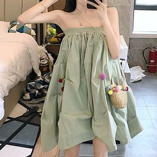 Plain Sleeveless Tube Dress