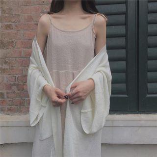 Shoulder Tie Midi Dress