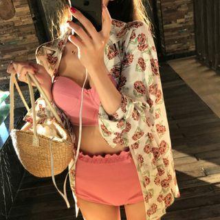 Frill-trim Tankini