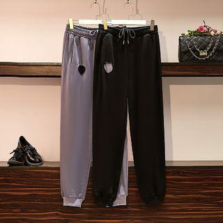 Drawstring Cutout Joggers