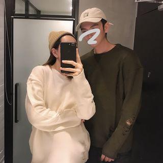 Couple Matching Distressed Sweater