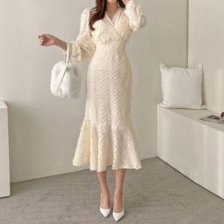 Fringe Allover Long Mermaid Dress