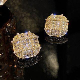 Faux Pearl Stud Earring Stud Earring - 1 Pair - Silver Stud - Gold - One Size