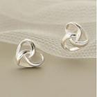 925 Sterling Silver Hollow Heart Stud Earring 1 Pair - As Shown In Figure - One Size