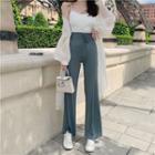 Open Front Chiffon Jacket / Twisted Camisole Top / Wide Leg Pants
