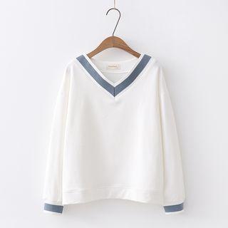 Long-sleeve / Short-sleeve V-neck T-shirt