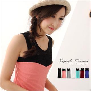Lace Panel Tank Top