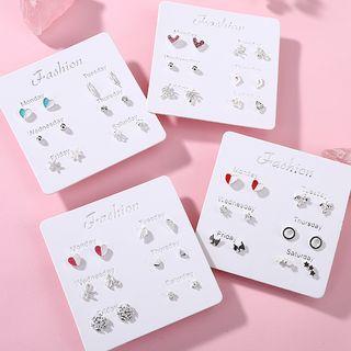 6 Pair Set: Stud Earring (assorted Designs)