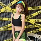 Set: Cropped Tankini Top + Swim Shorts