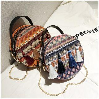 Fringed Round Crossbody Bag