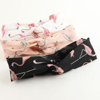 Flamingo Print Knot Headband