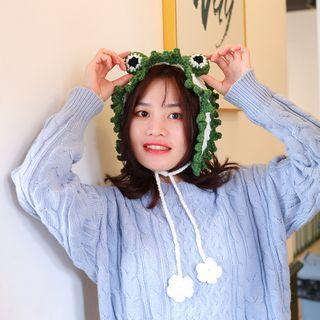 Frog Eye Knit Face Wash Headband