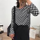 Long Sleeve Check T-shirt