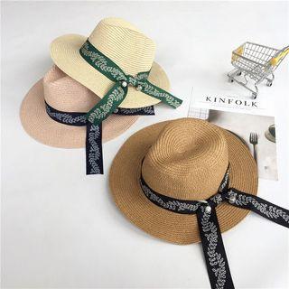 Ribbon Accent Sun Hat