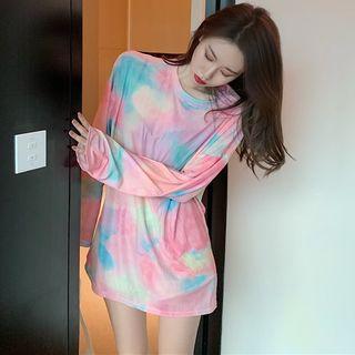 Long-sleeve Mesh T-shirt As Shown In Figure - One Size