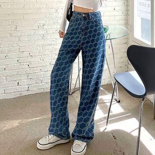 Jomon Print Denim Jeans