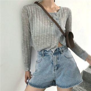 Irregular Cropped Knit Top