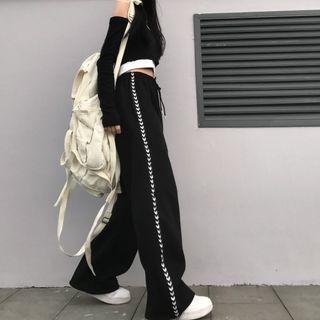Arrow Print Drawstring-cuff Pants