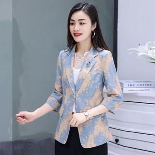 Flower Pattern Lace Blazer