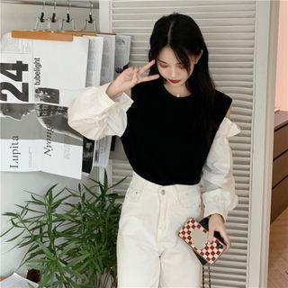 Ruffle Cut Out Top