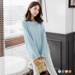 Open-knit Dolman Top