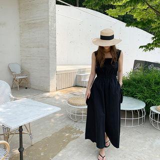 Band-waist Culottes Overall Pants